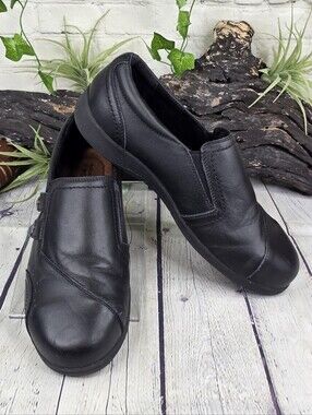 Rockport Daisey Steel Toe Work Shoes - Black Slip-On (Size 10.5 Wide)